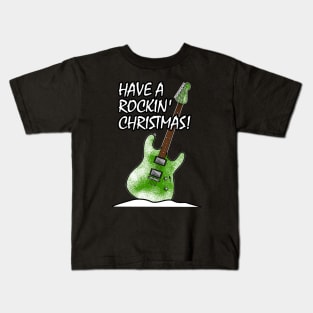 Have A Rockin' Christmas Electric Guitar Kids T-Shirt